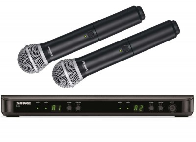 Shure BLX288/PG58 Dual-Channel Wireless System with Two PG58 Handheld Transmitters